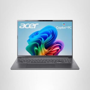acer aspire 16 ai copilot+ pc | pantalla multitáctil wuxga 120hz de 16 pulgadas | snapdragon x x1 26 100 | npu: 45 tops gpu: hasta 1.7 tflops | 16gb lpddr5x | ssd pcie gen 4 de 512 gb | wi fi 7 |