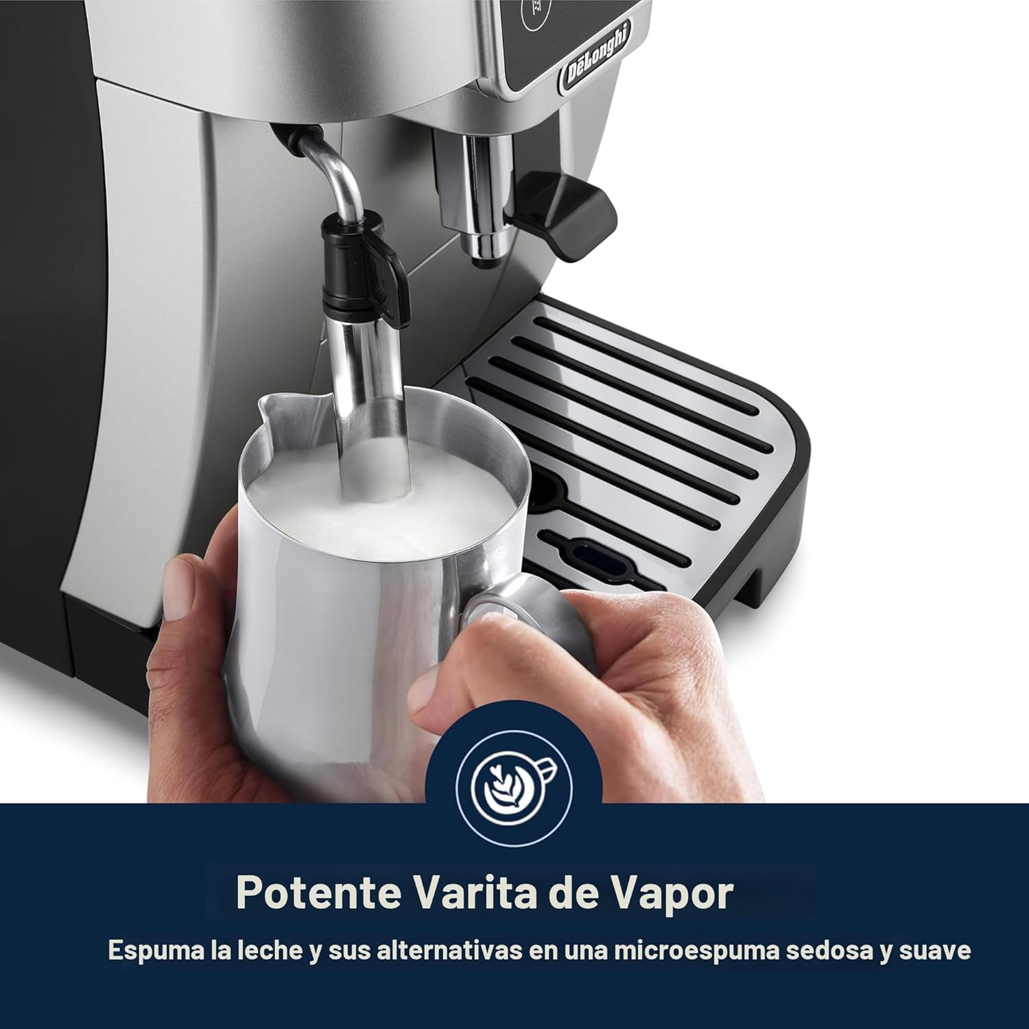 de'longhi magnifica start máquina de café espresso automática con espumador de leche manual y molinillo integrado, 3 recetas de un solo toque, fácil de limpiar, cafetera casera para café con leche de'longhi magnifica start máquina de café espresso automática con espumador de leche manual y molinillo integrado, 3 recetas de un solo toque, fácil de limpiar, cafetera casera para café con leche