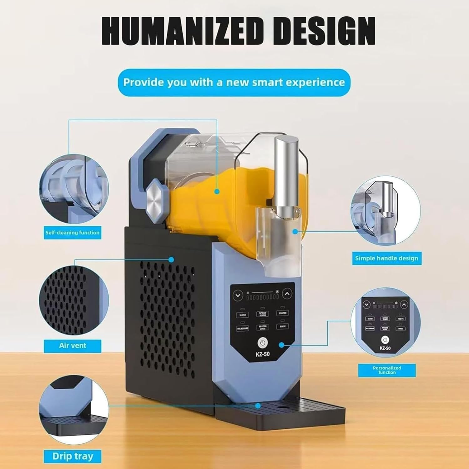 máquina de granizados, 2 litros, para bebidas congeladas comerciales, con 5 modos preestablecidos, no requiere hielo, autolimpiable, ideal para batidos, cócteles y frappuccinos. máquina de granizados, 2 litros, para bebidas congeladas comerciales, con 5 modos preestablecidos, no requiere hielo, autolimpiable, ideal para batidos, cócteles y frappuccinos.