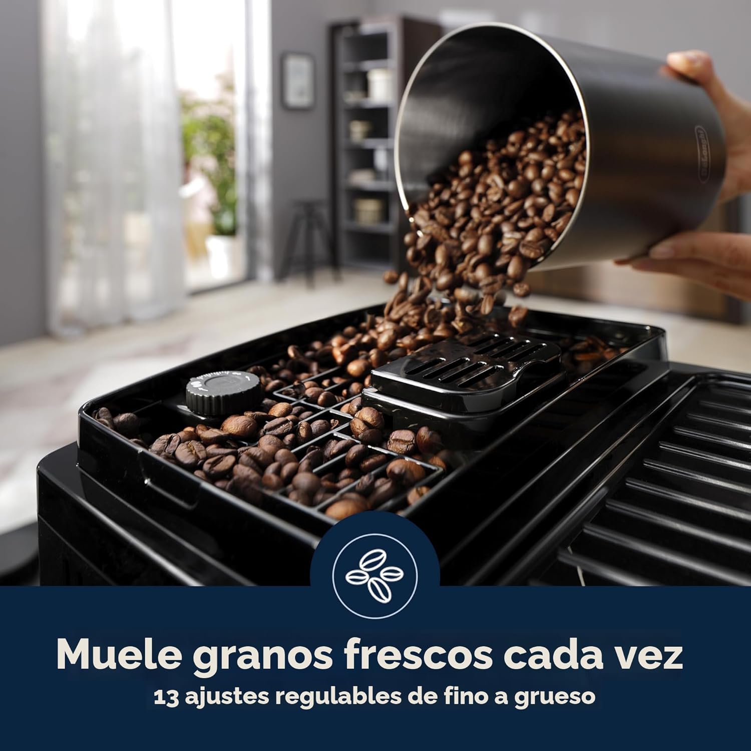 de'longhi magnifica start máquina de café espresso automática con espumador de leche manual y molinillo integrado, 3 recetas de un solo toque, fácil de limpiar, cafetera casera para café con leche de'longhi magnifica start máquina de café espresso automática con espumador de leche manual y molinillo integrado, 3 recetas de un solo toque, fácil de limpiar, cafetera casera para café con leche