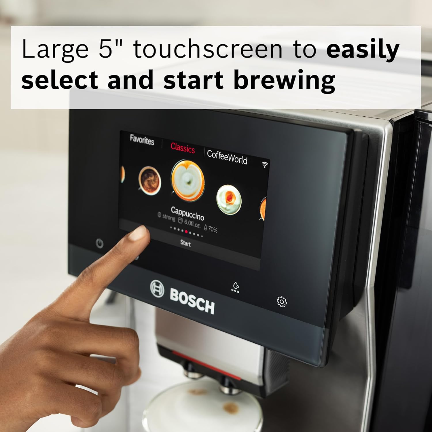 bosch máquina de café y café totalmente automática serie 800 – 36 bebidas con coffee world, cold brew, doble taza, recipiente de leche integrado, características inteligentes, en plata tqu60307 bosch máquina de café y café totalmente automática serie 800 – 36 bebidas con coffee world, cold brew, doble taza, recipiente de leche integrado, características inteligentes, en plata tqu60307