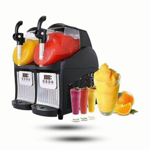 máquina comercial para granizados, máquina para granizados y zumos con doble depósito de 2,5 litros, máquina para batidos para bebidas refrescantes y mezcla de zumos de frutas congeladas.