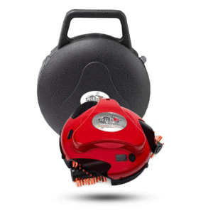 grillbot robot automático de limpieza de parrilla con cepillos de nailon, limpiador de parrilla de barbacoa, cepillo de parrilla, raspador de parrilla, accesorios para barbacoa (rojo grillbot +