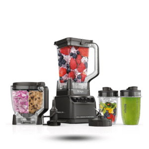 ninja licuadora, sistema de cocina para suave, congelado, extracto, picar y masa, jarra, tazón de procesador de alimentos de 8 tazas, taza de batido, ninja total crushing, 1200 vatios, sin bpa, gris