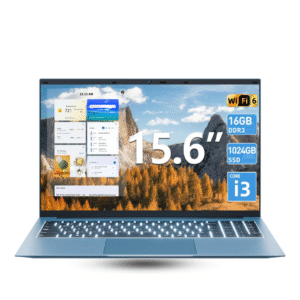 naclud computadora portátil de 15.6 pulgadas, windows 11 portátiles con 16 gb de ram 1024 gb ssd, cpu core i3 10100y (hasta 3.9 ghz), teclado retroiluminado, wifi 6, batería de 53.2 wh, visualización