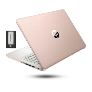 hp stream laptop brightview hd de 14 pulgadas, intel celeron n4120, 16 gb de ram, 416 gb de almacenamiento (128 gb emmc + 288 gb de estación de acoplamiento), gráficos intel uhd, cámara 720p, wi fi,