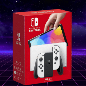 nintendo switch modelo oled con consola joy con blanca